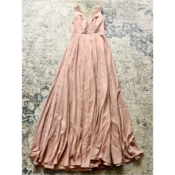 Jenny Yoo Dresses & Skirts - 5 for $25 sale ⭐️ Jenny Yoo Logan Deep V Mesh Maxi Dress